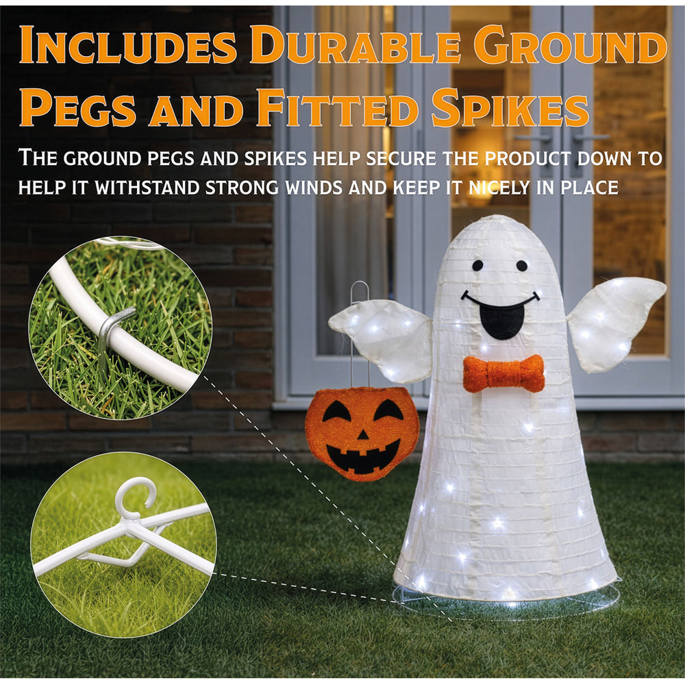 FXLab Foldable Ghost Outdoor Halloween Decoration 48 x 86cm Image 4