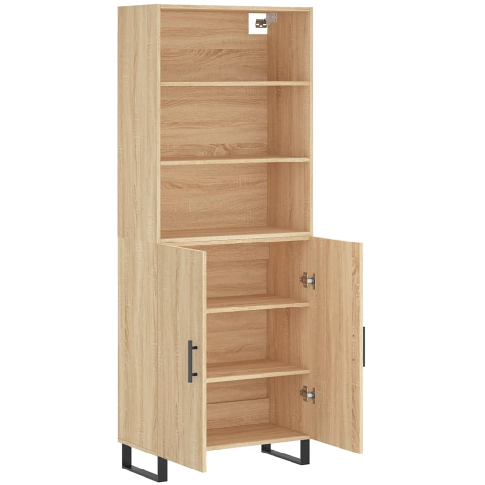 vidaXL 2 Door 3 Shelf Sonoma Oak Highboard Image 4