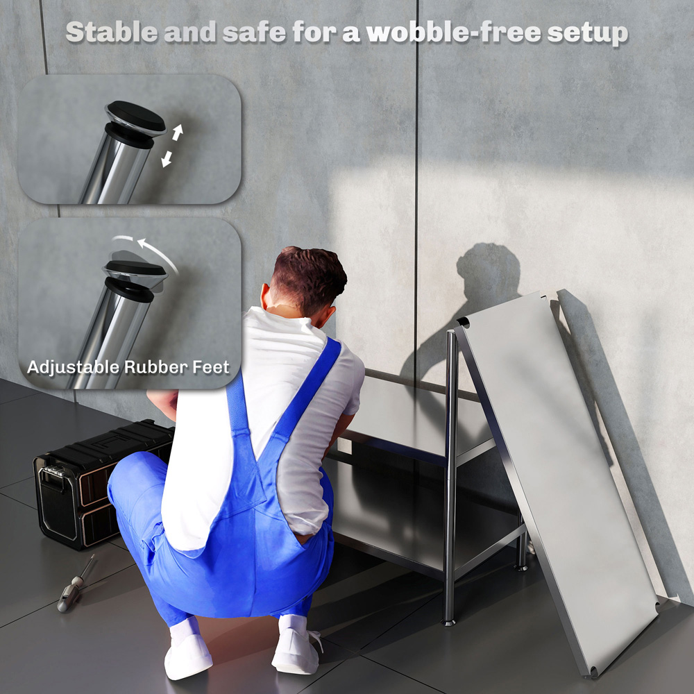 Portland 3 Tier Stainless Steel Bakers Rack Image 7