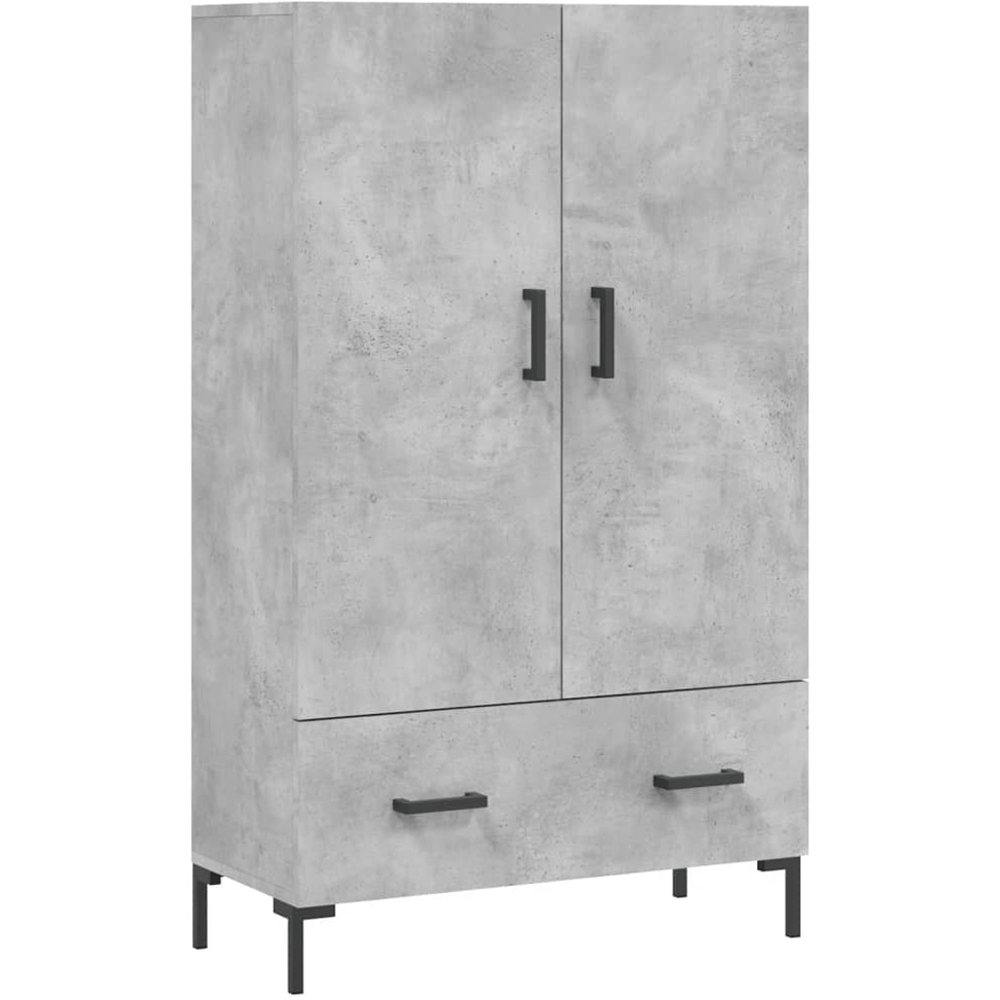 vidaXL 2 Door Single Drawer Concrete Grey Highboard Image 2