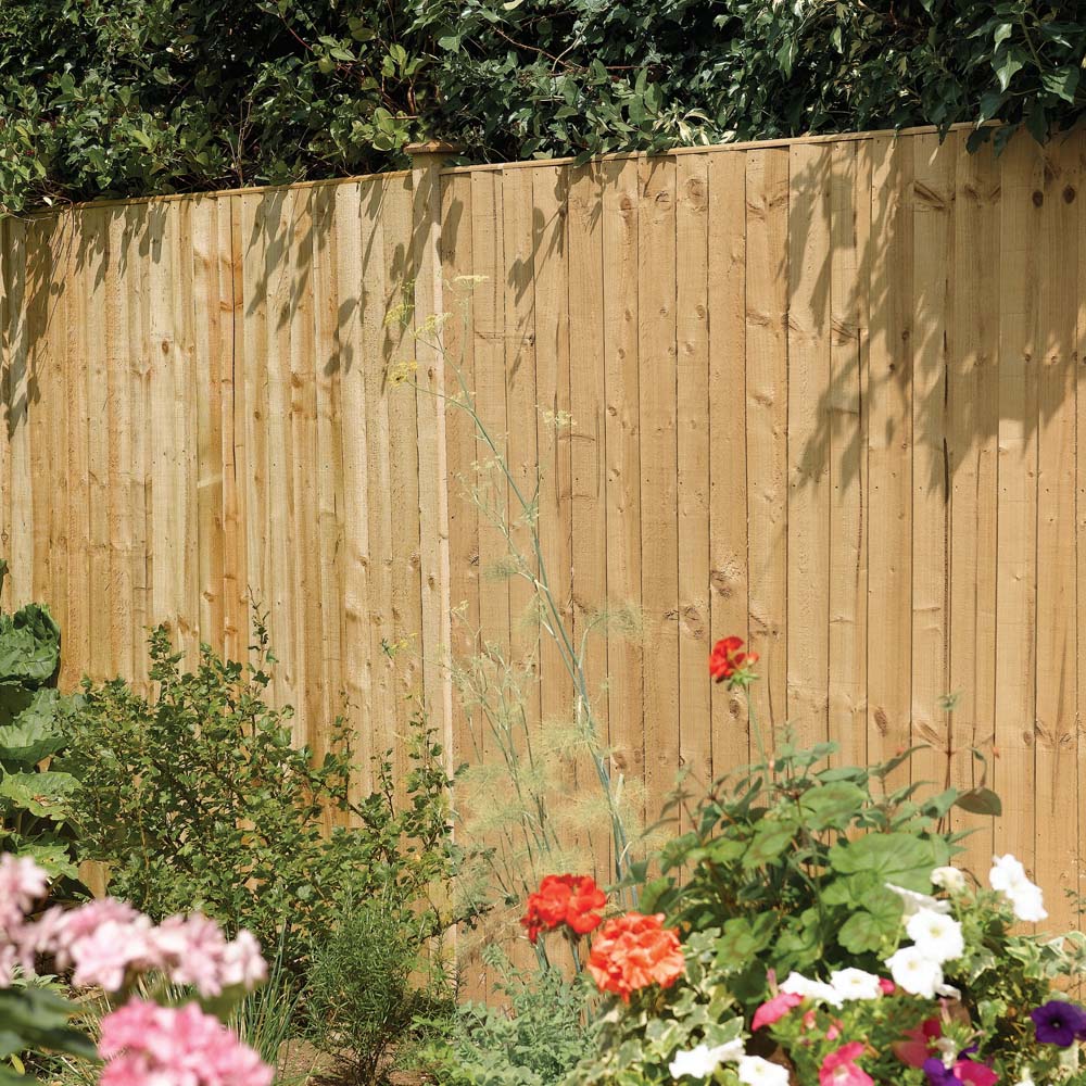 Rowlinson 6 x 6ft Pressure Treated Vertical Board Fence Panel Image 1