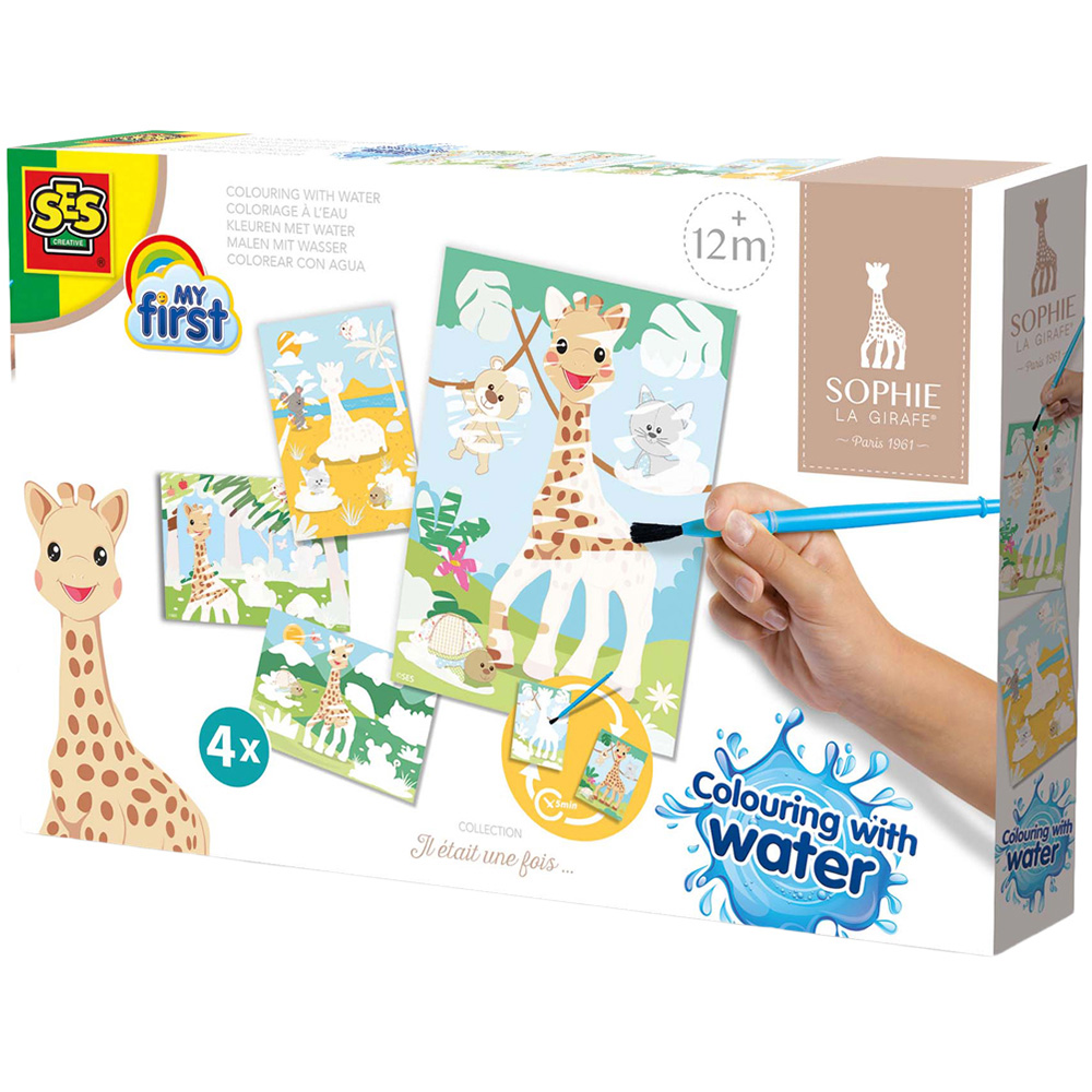 SES Creative Sophie La Girafe Colouring with Water Activity Set Image 1