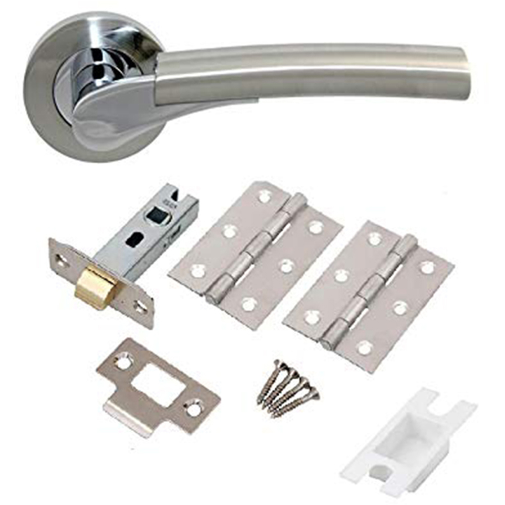 Golden Grace Duo Finish Ultimo Verona Latch Door Handle Set Image