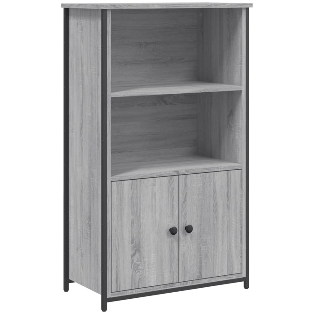 vidaXL 2 Door 2 Shelf Grey Sonoma Highboard Image 2