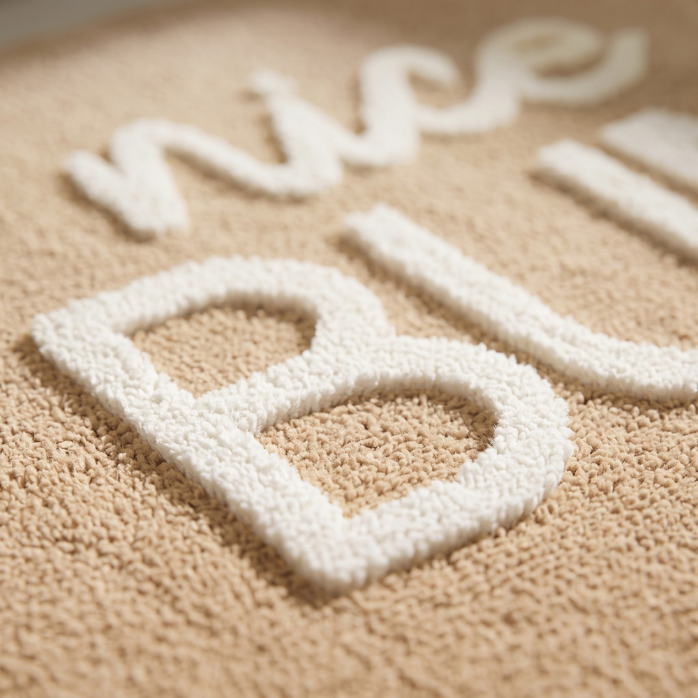 Allure Bath Fashions Beige and White Nice Bum Slogan Non-Slip Bath Mat 50 x 80cm Image 3
