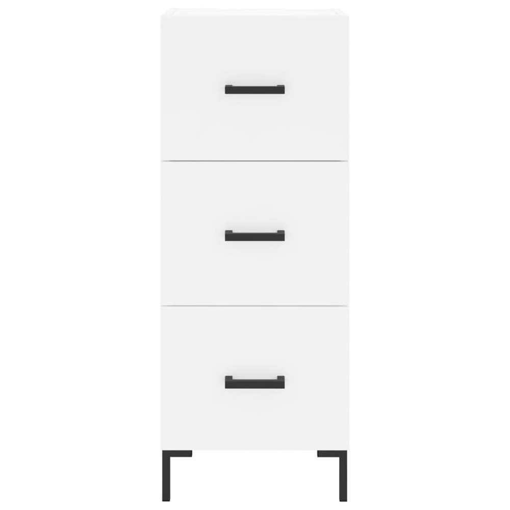vidaXL Single Door 3 Drawer White Highboard Image 6