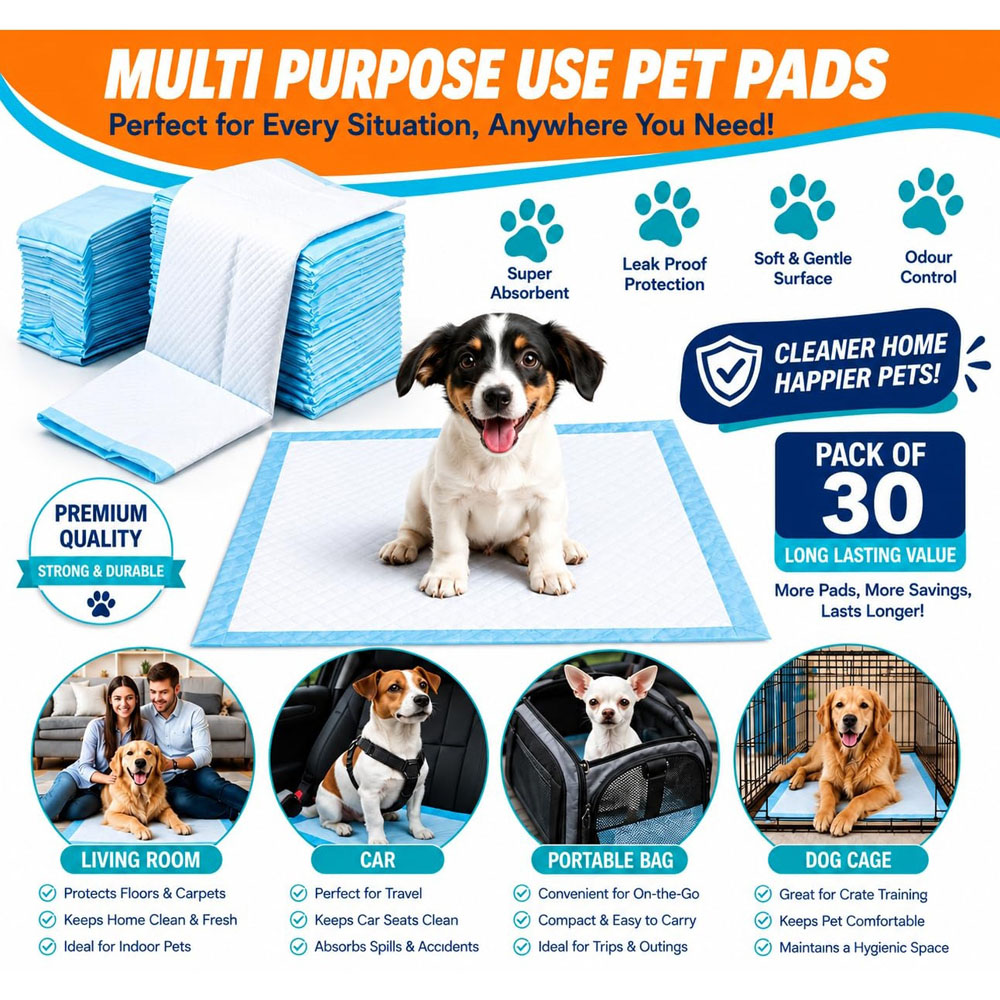 ATEK Super Absorbent Puppy Wee Training Pad 60 x 45cm 30 Pack Image 6