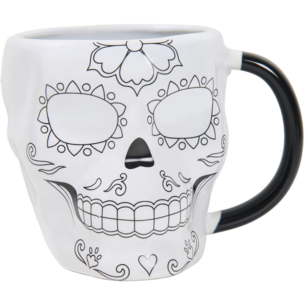 Paint Your Own Halloween Sugar Skull Mug Kit Image 3