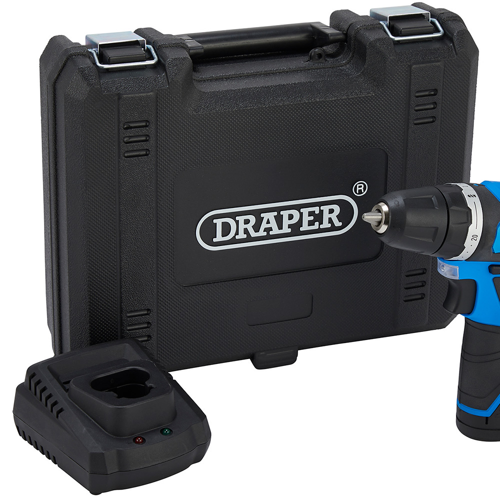 Draper 12V 1.5Ah Lithium-Ion Cordless Drill Driver with Battery Charger Image 3