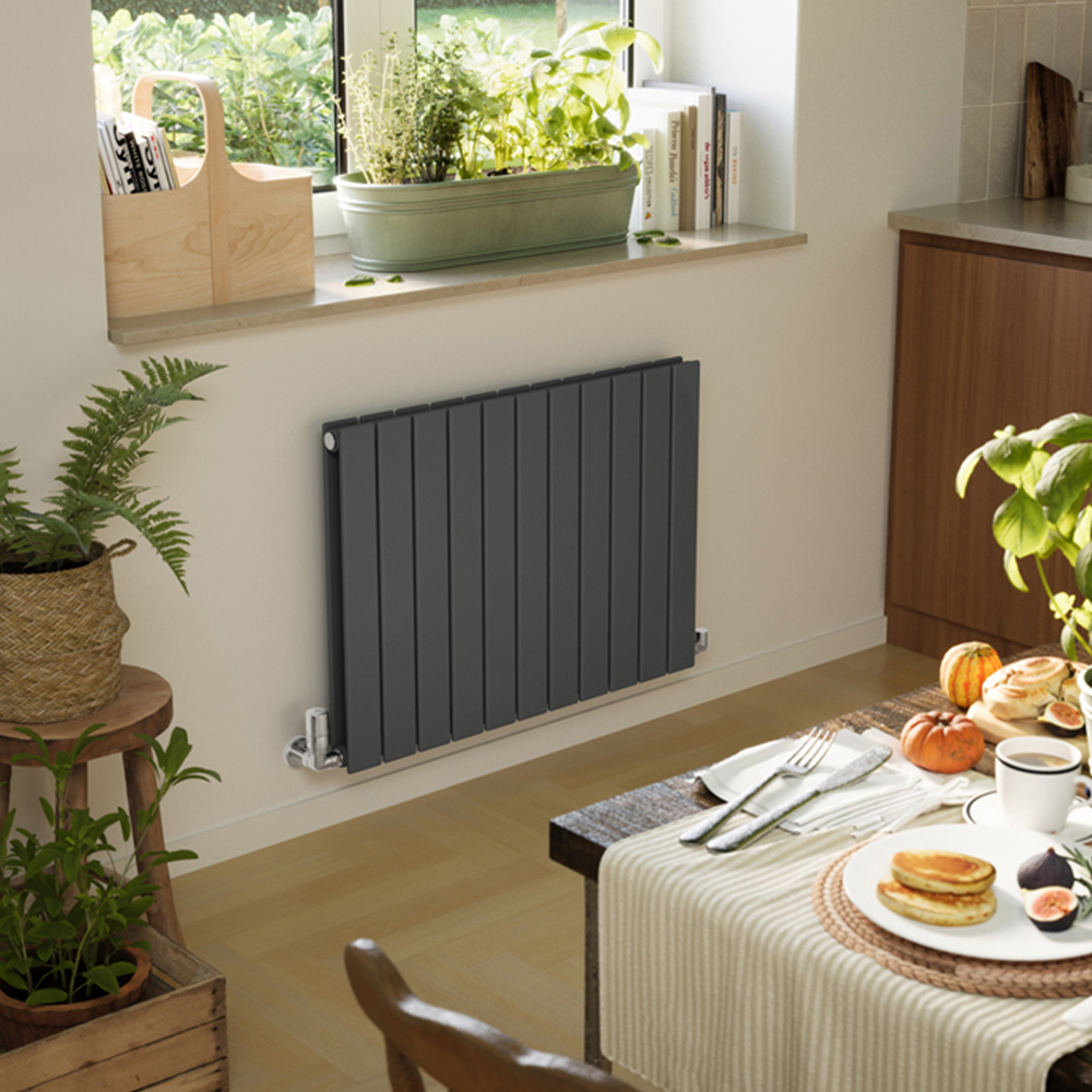 Terma Forte 2905 BTU Metallic Grey Double Panel Radiator 600 x 810mm Image 2