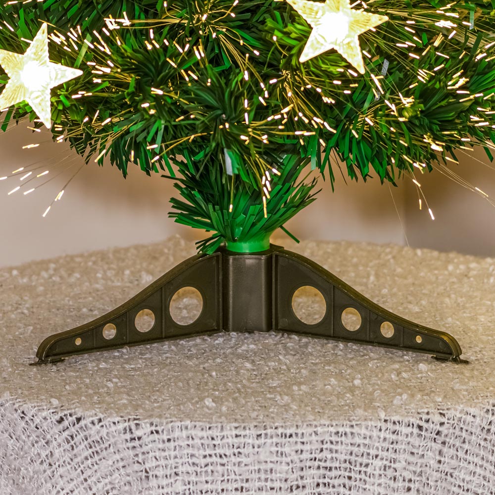 The Christmas Centre 18 Warm White LED Green Fibre Optic Artificial Xmas Tree 3ft Image 6