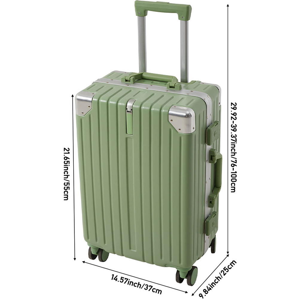 H&O Direct 20 inch Green Carry On Hard Shell Luggage Suitcase Image 6