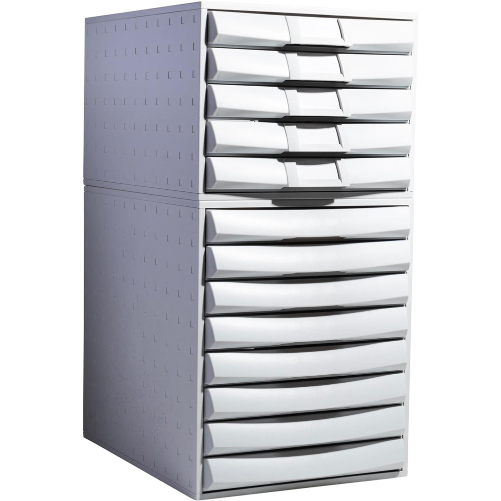 Exacompta The Box 5 Drawer Light Grey Filing Cabinet Image 8