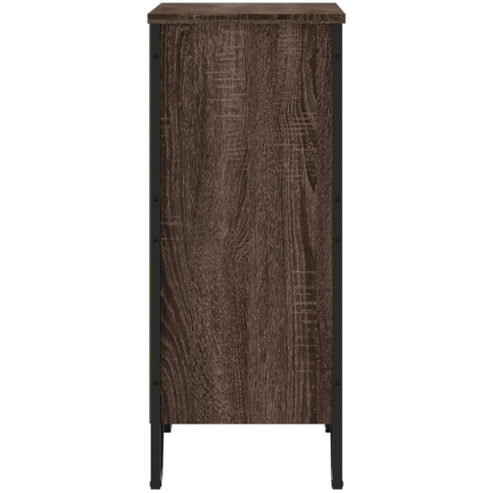 vidaXL 2 Shelf Brown Oak Bookcase Image 4