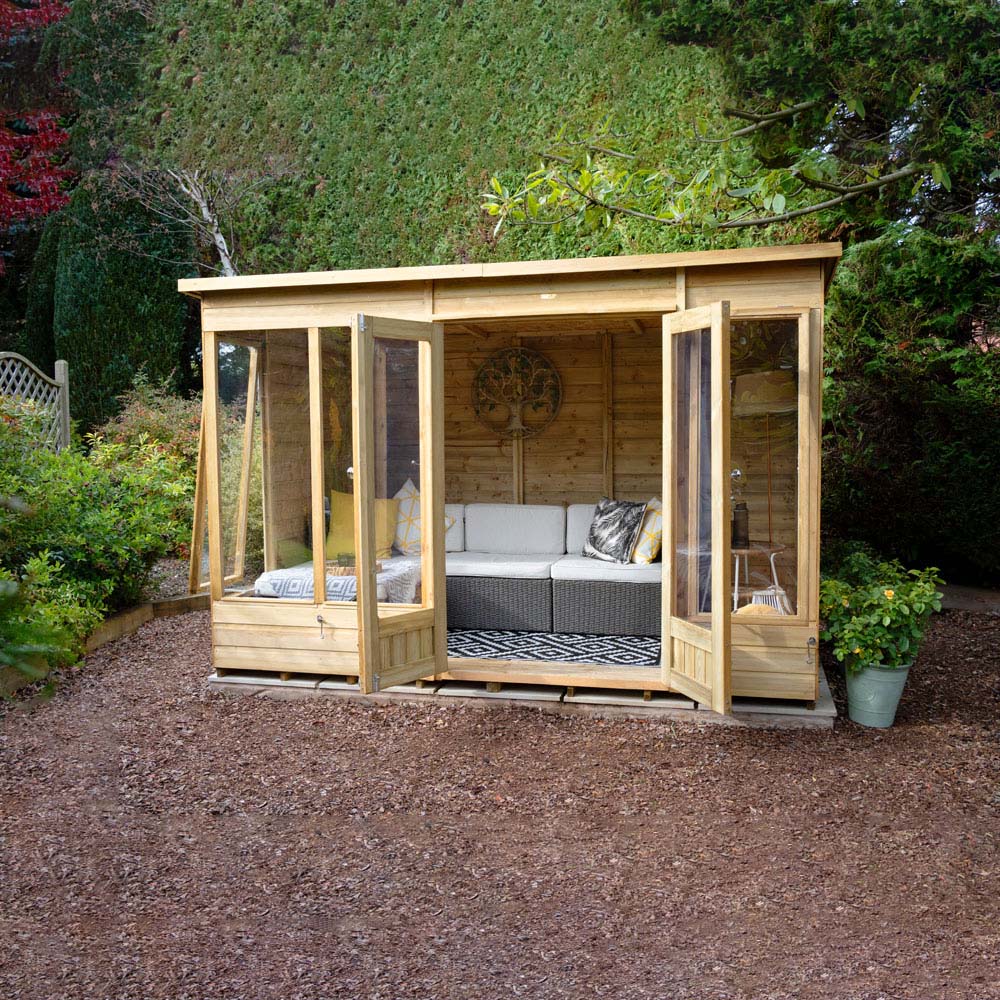 Forest Garden Beckwood 10 x 6ft 2 Opening Apex Summerhouse Image 7