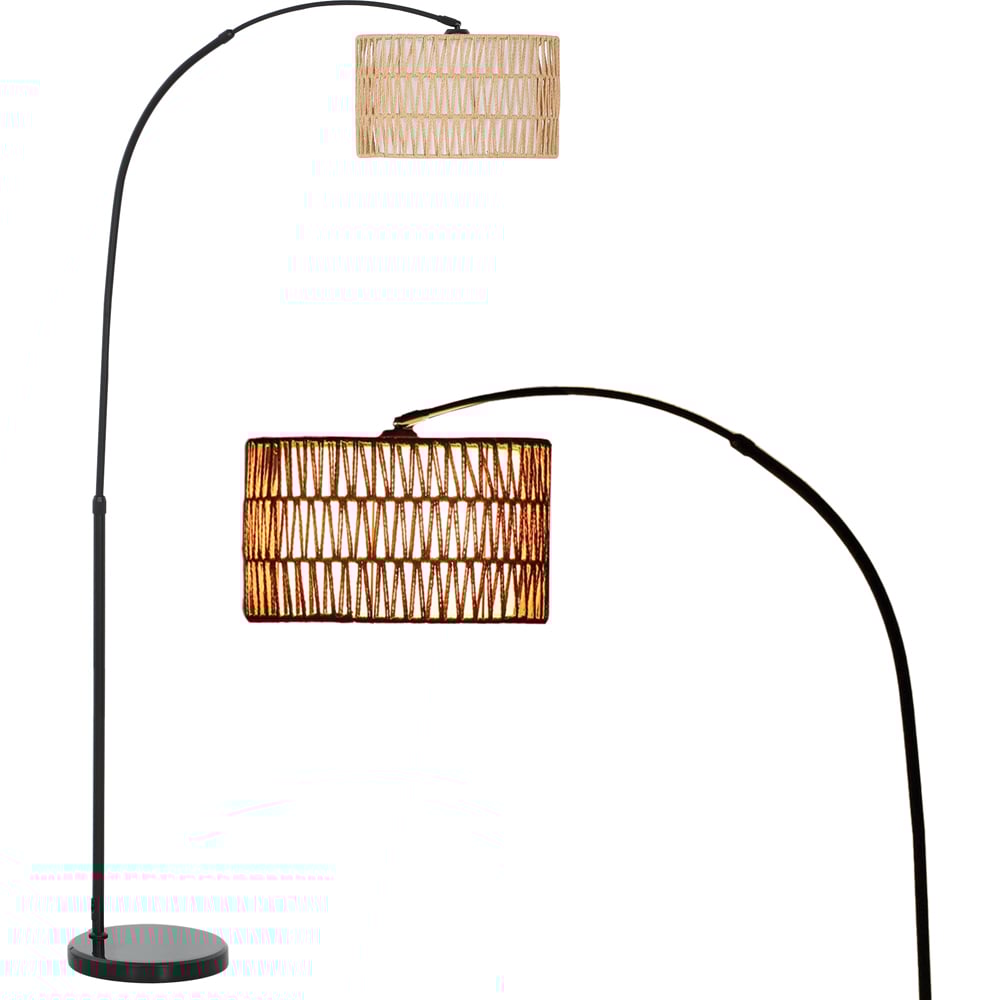 Portland Black Floor Lamp with Foot Switch Image 3