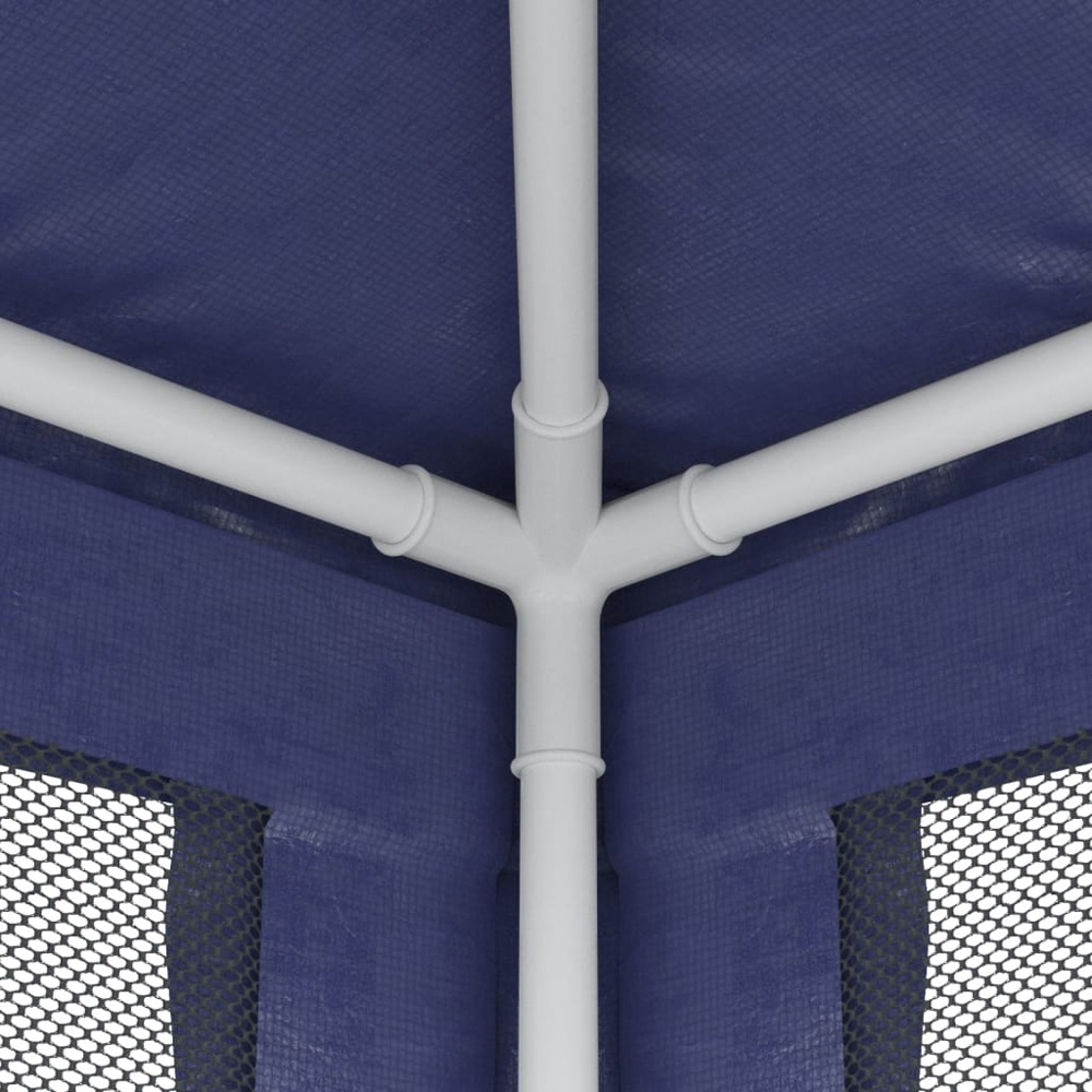 vidaXL 3 x 6m Blue Party Tent with Mesh Sidewalls Image 6