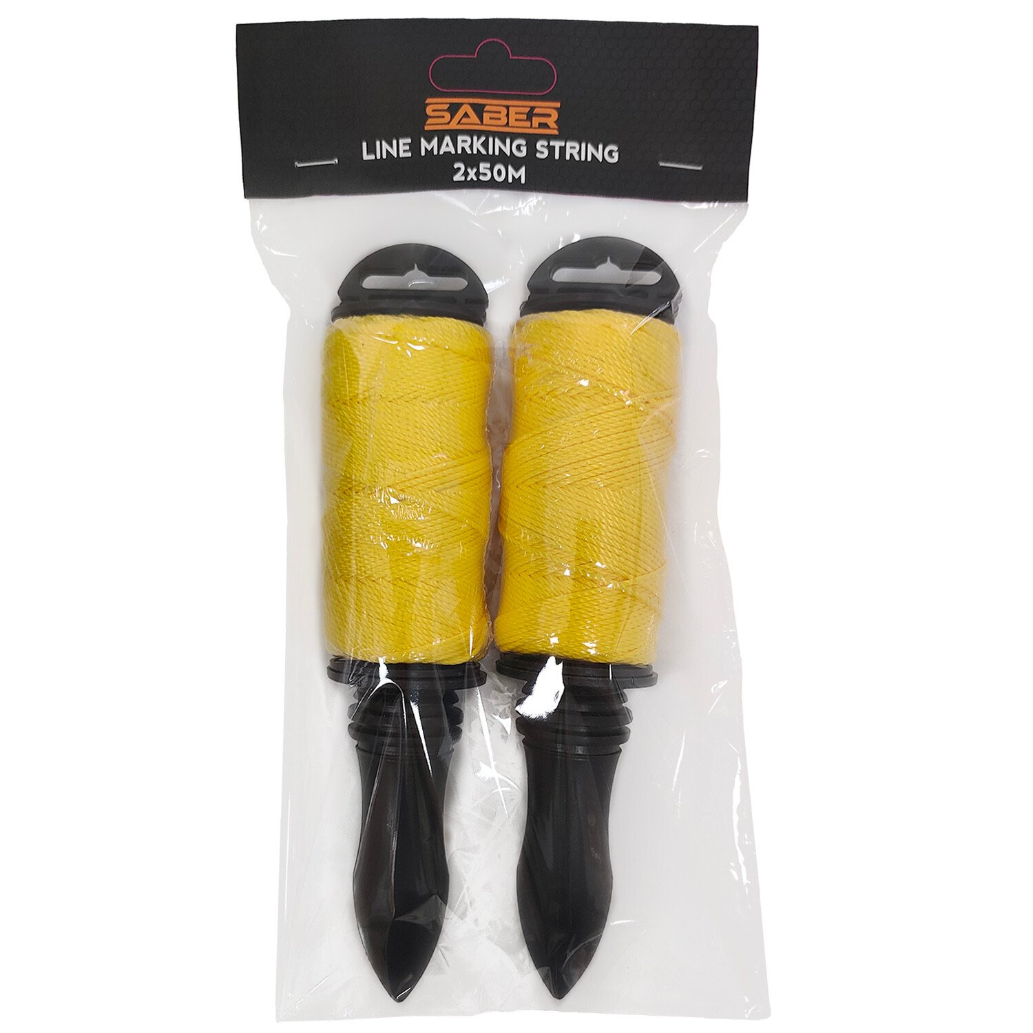 Pack of 2 Saber Line Marking Strings 50m - Yellow Image
