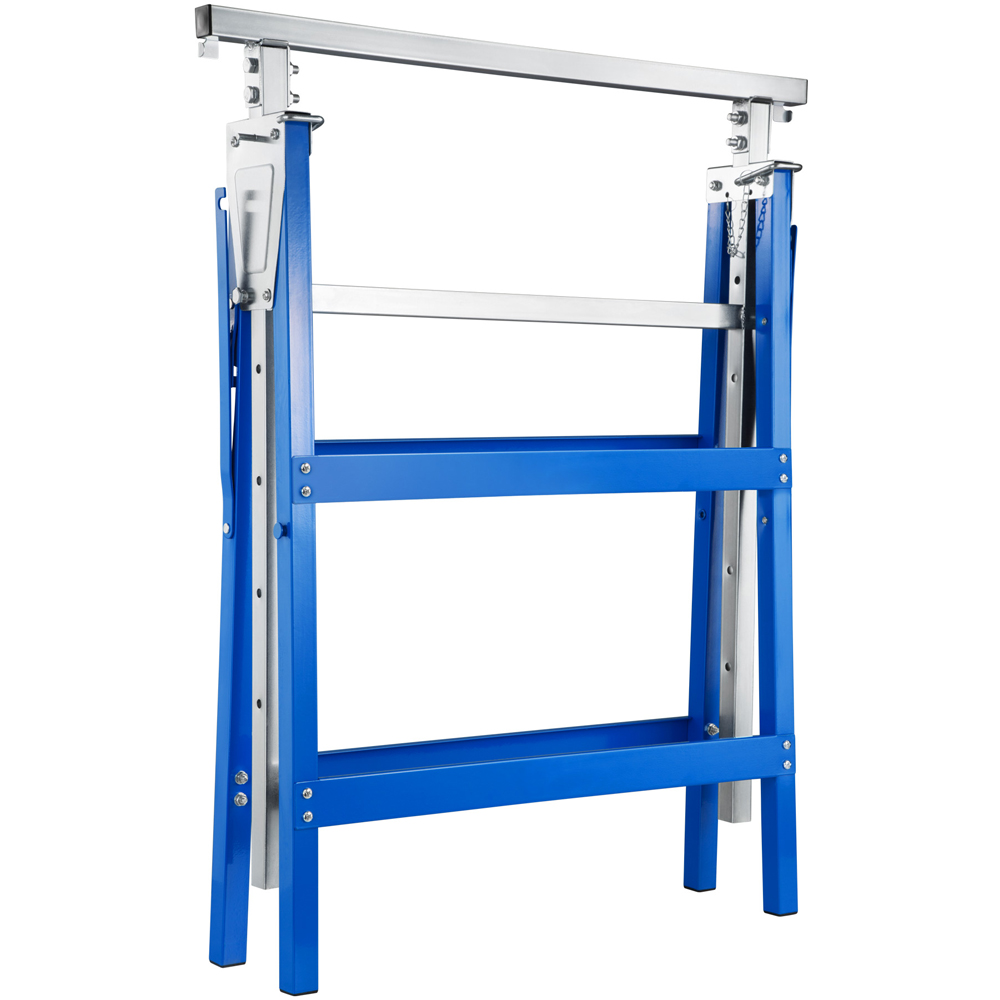 tectake Blue 7 Step Height Adjustable Foldable A Frame Scaffold Trestle Set 2 Pack Image 8