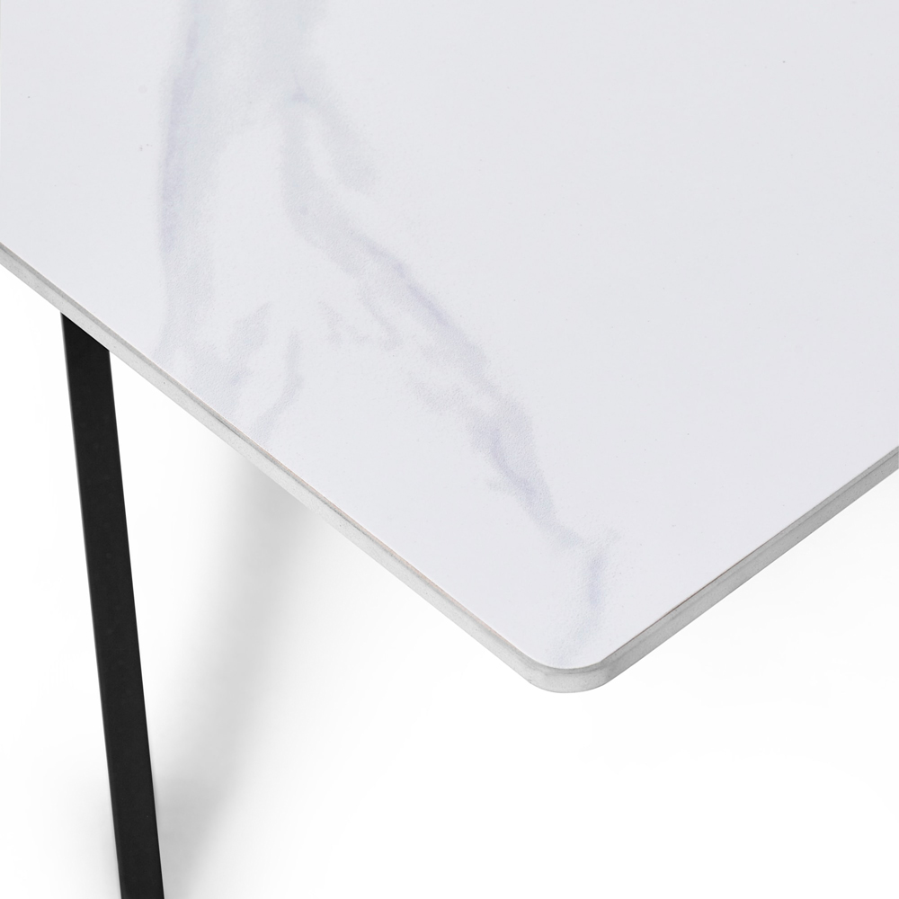 Julian Bowen Bradley White Marble Effect Rectangular Coffee Table Image 4