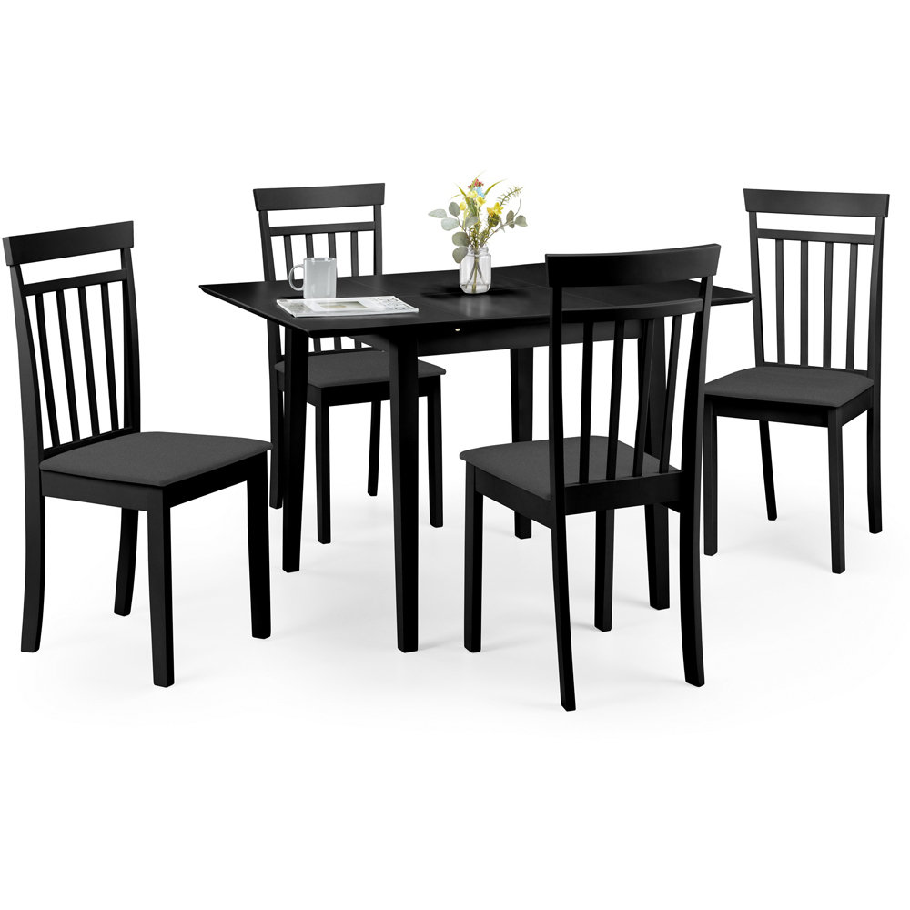 Julian Bowen Coast Set of 2 Black Dining Chair Image 6