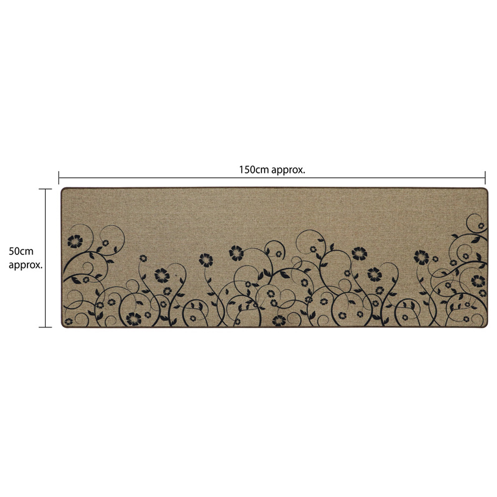 JVL Elegance Trailing Flower Door Mat and Runner Set 50 x 75cm and 50 x 150cm Image 9