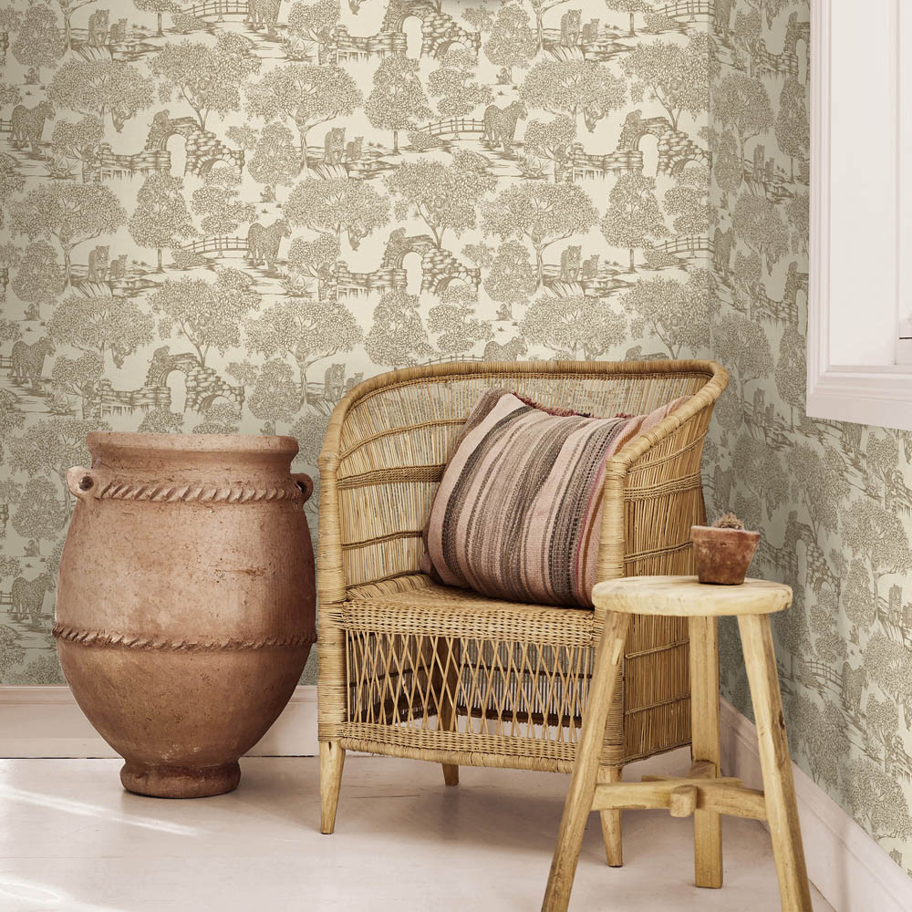 Holden Decor Zoo Lake Neutral Wallpaper Image 3