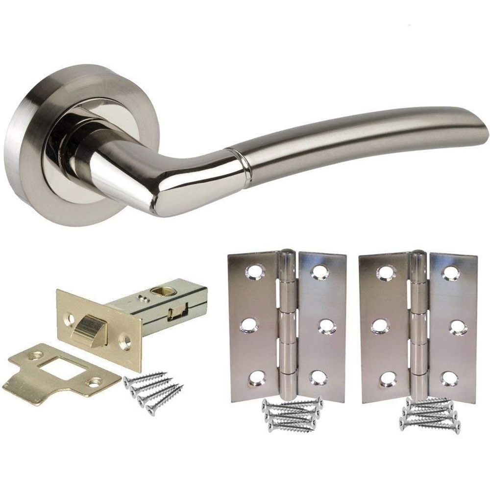 Golden Grace Dual Finish Indiana Door Handles Set 4 Pack Image 2