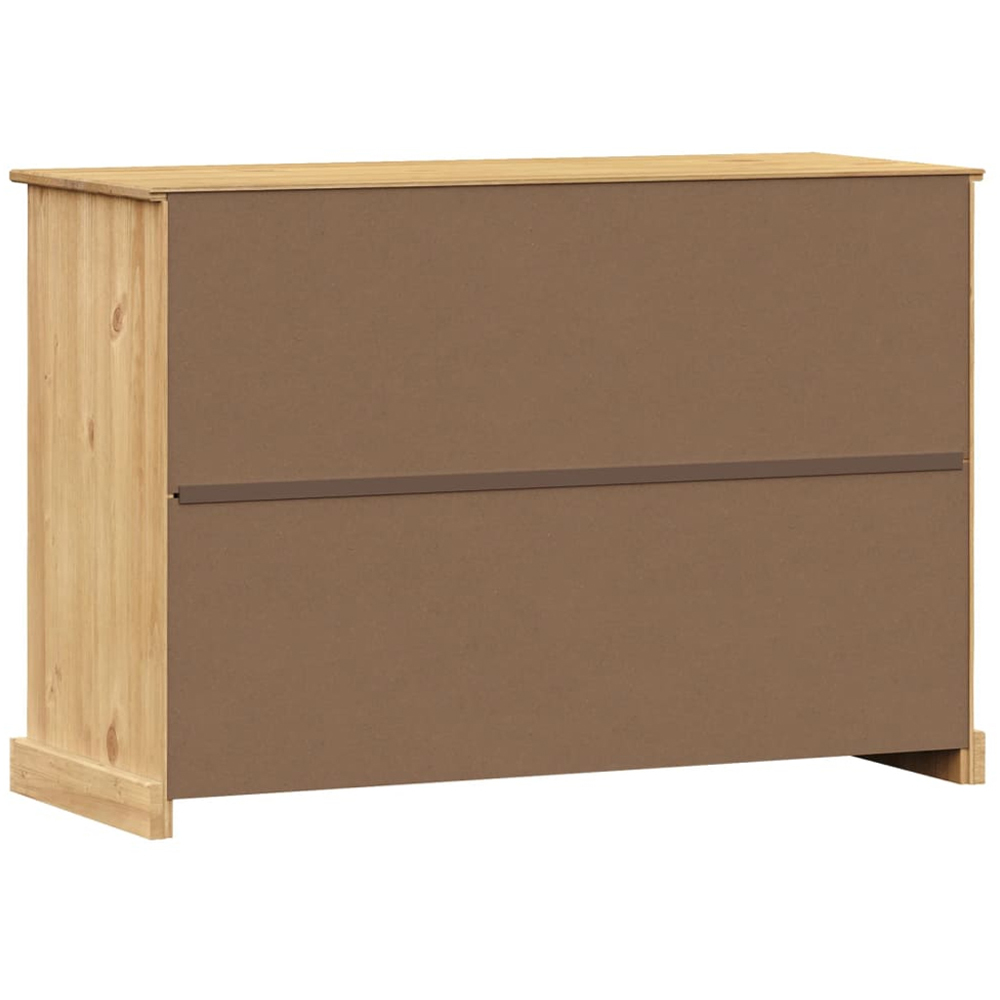 vidaXL Vigo 2 Shutter Door 4 Drawer Solid Wood Pine Sideboard Image 7