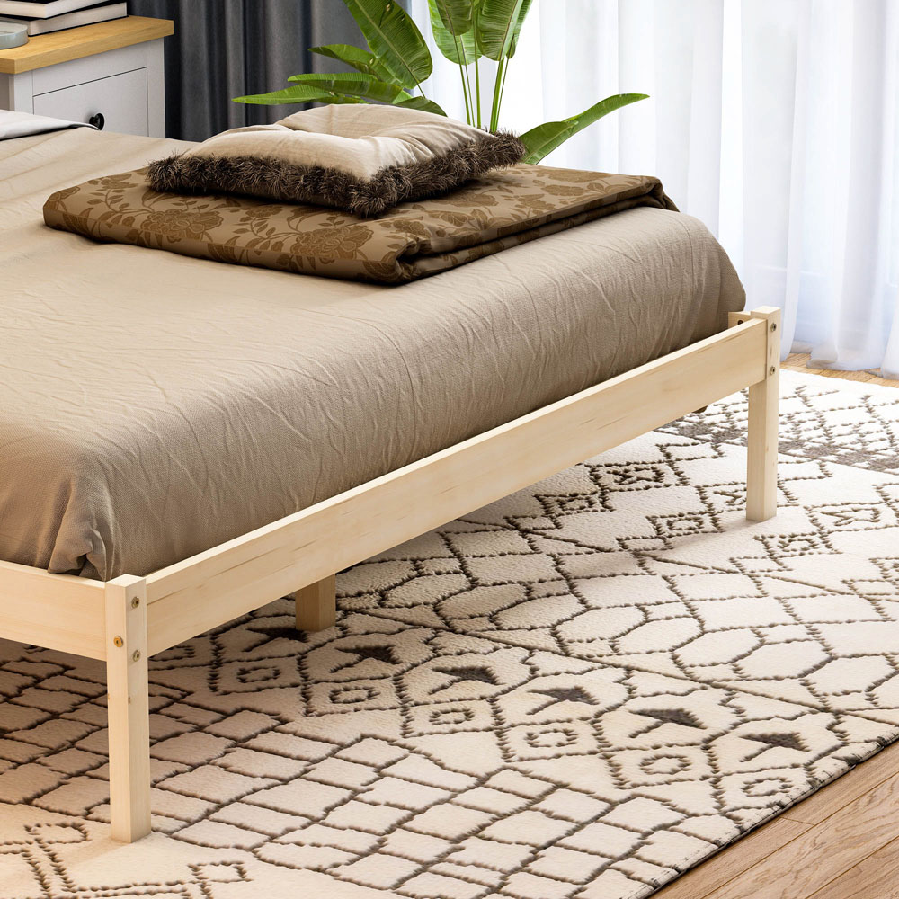 Vida Designs Milan King Size Pine Low Foot Wooden Bed Frame Image 4