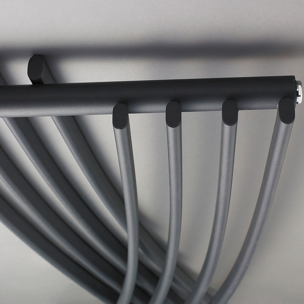 nuie Xcite Anthracite Designer Radiator 1775 x 450mm Image 2