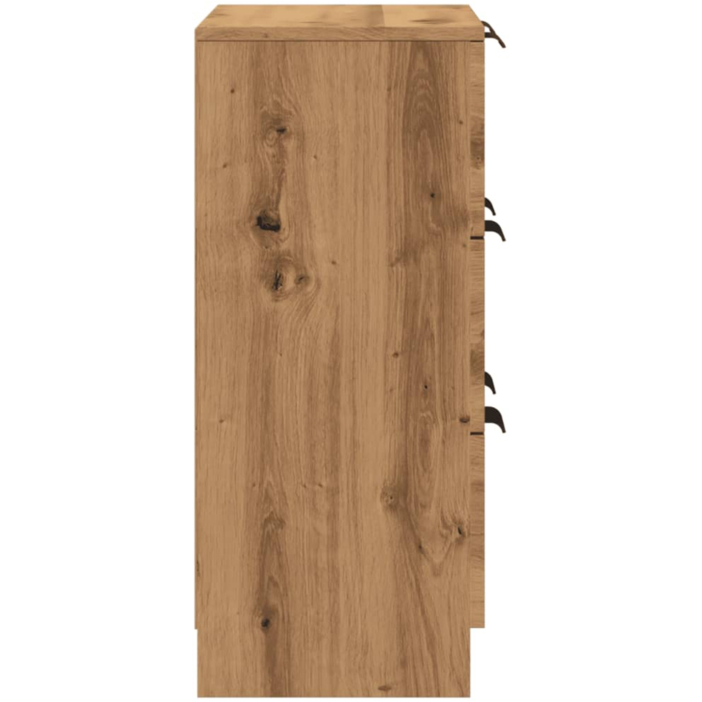 vidaXL 3 Drawer Artisan Oak Sideboard Image 5