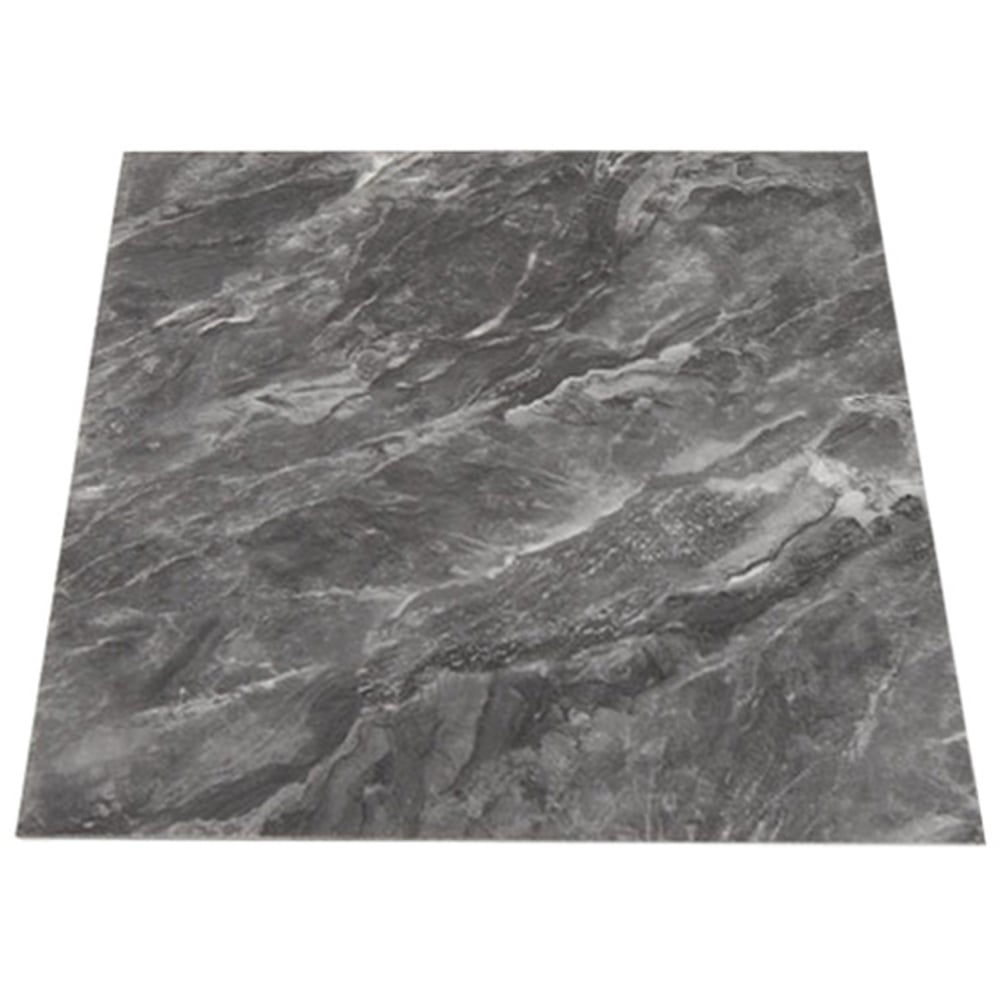 Living and Home Marble Patterned Dark Grey PVC Self Adhesive Wall Sticker 10 Pack Image 2