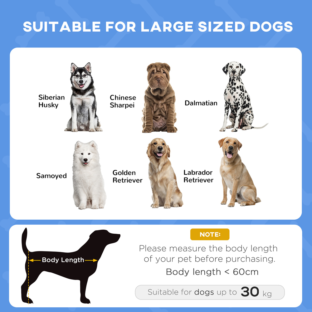 PawHut 92cm Blue Elevated Dog Bed with UV Protection Canopy Image 4
