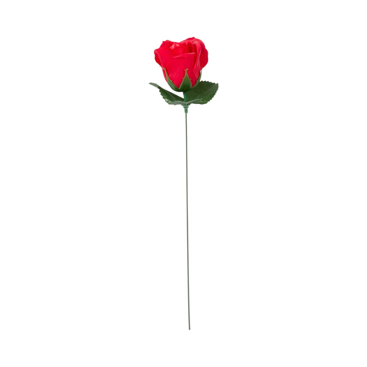 Artificial Single Stem Rose in Gift Box Red Image 2