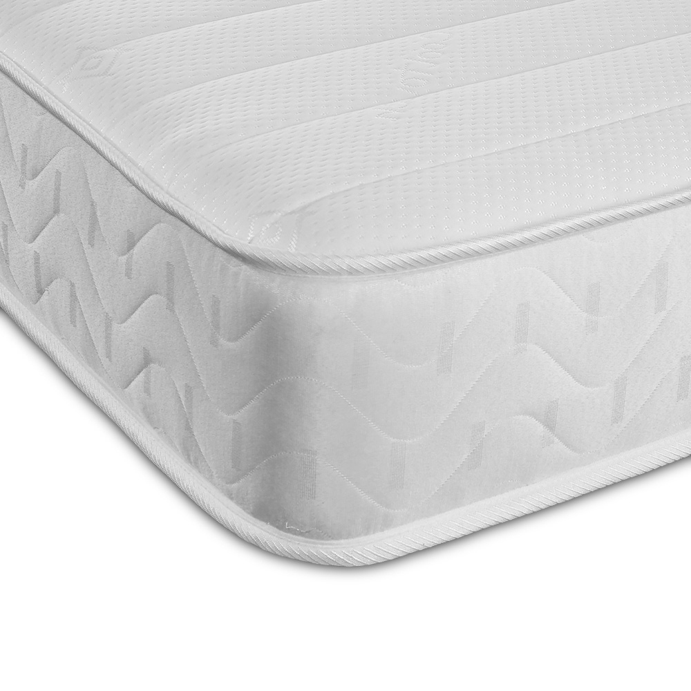 Starlight Beds Single White Straight Line Hybrid Memory Foam Spring Mattress Image 3