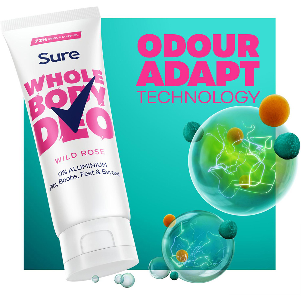 Sure Women Aluminium Free Whole Body Wild Rose Deodorant Cream 75ml 12 Pack Image 5