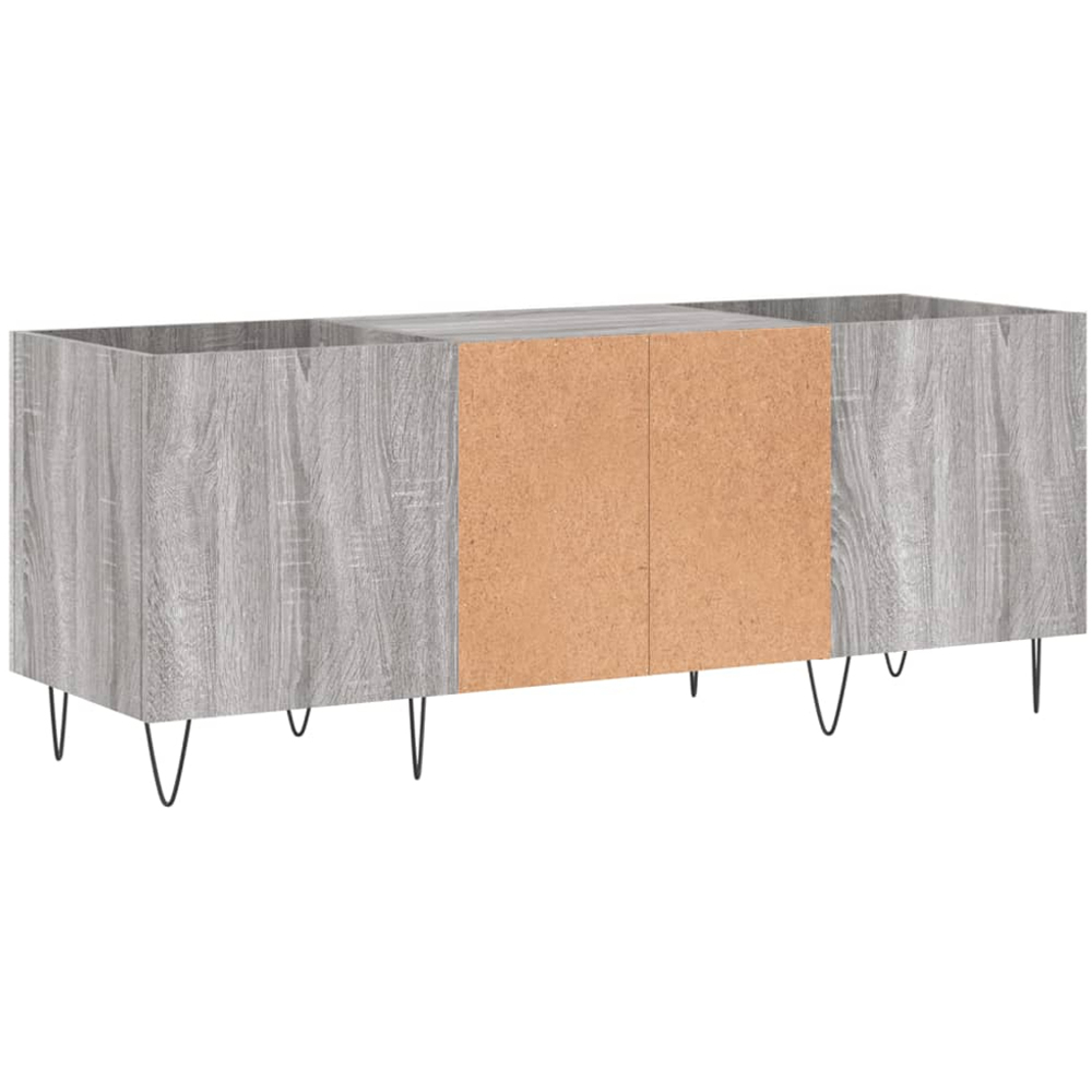 vidaXL 2 Shelf Grey Sonoma Record Cabinet Image 6