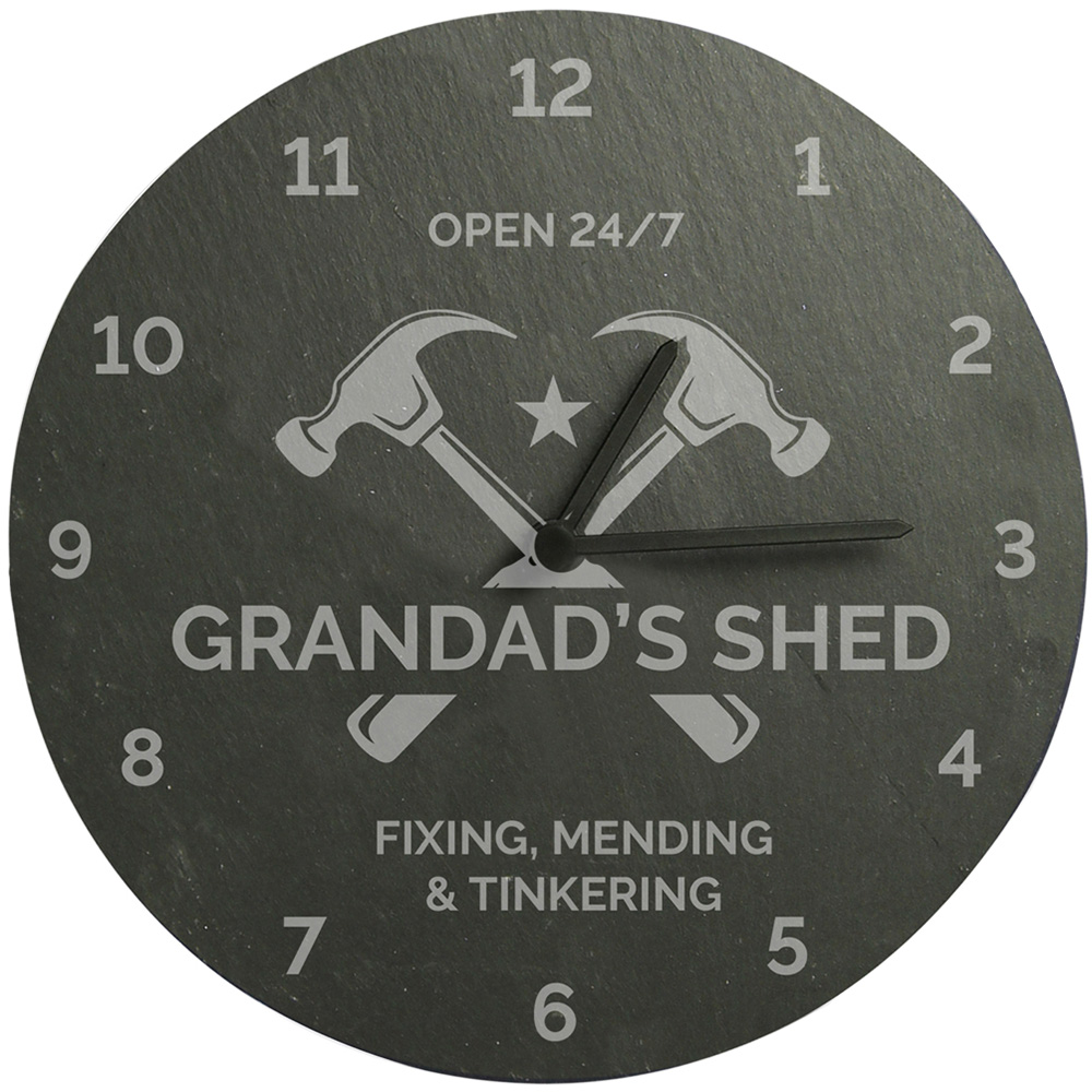 Personalised Memento Company Personalised Tools Slate Clock Image 1