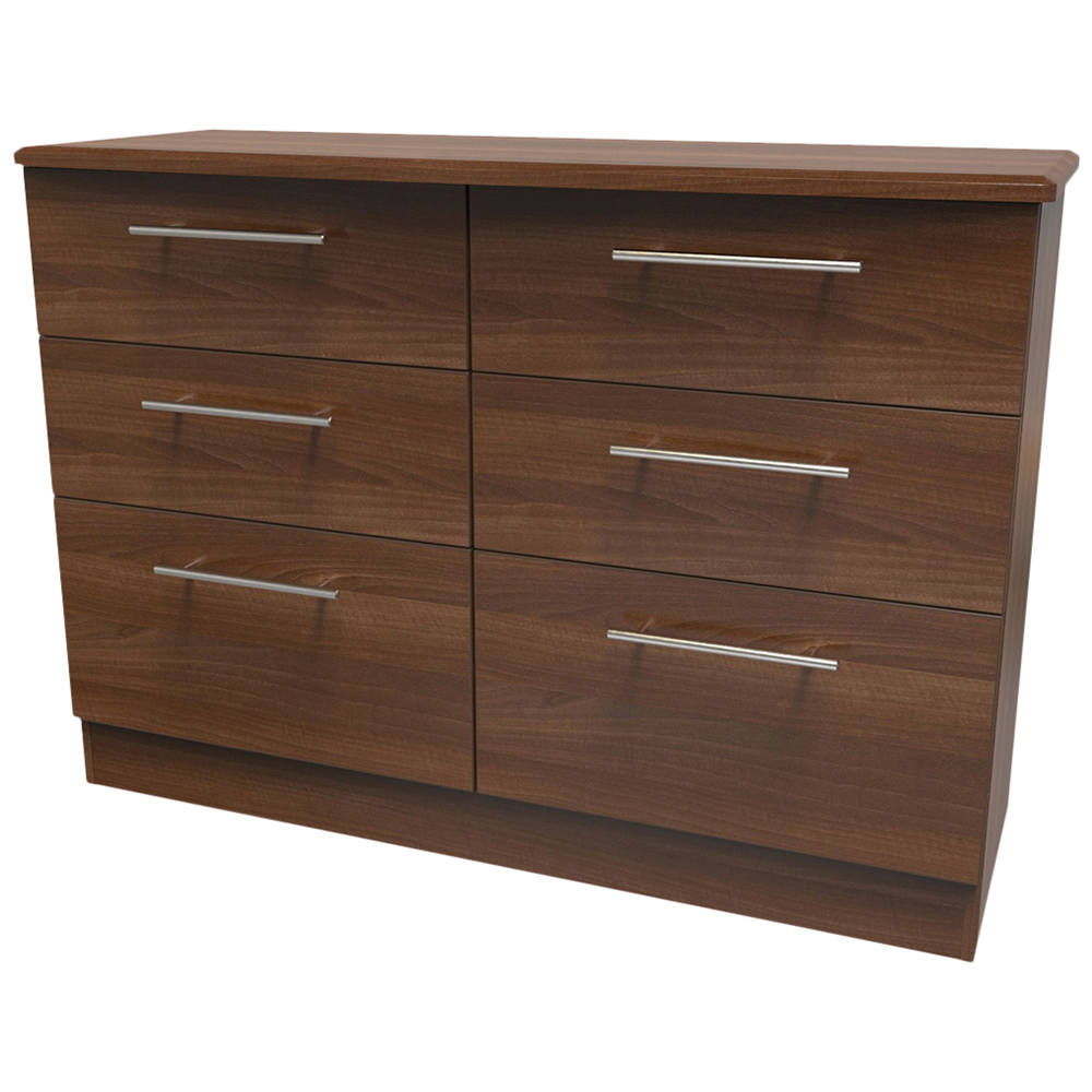 Crowndale Sherwood 6 Drawer Noche Walnut Chest of Drawers Image 4