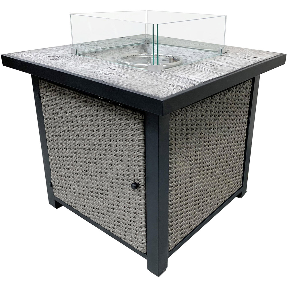Tepro Gas Firepit Table Square Patio Heater 76cm Image 2
