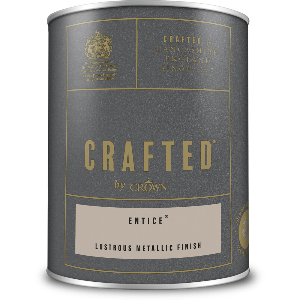 Crown Crafted Walls Wood & Metal Entice Lustrous Metallic Shimmer Emulsion Paint 1.25L Image 2
