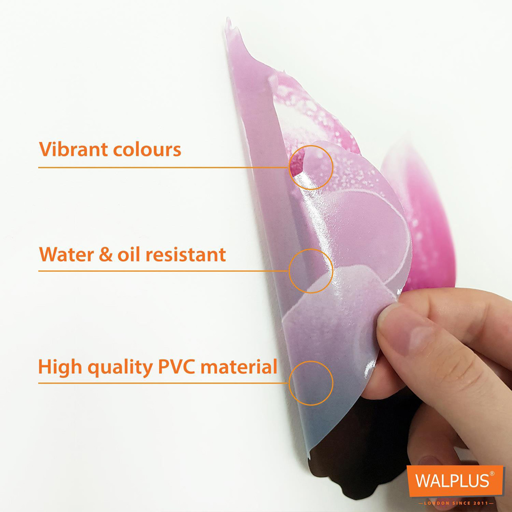 Walplus Flower Theme Peonies Blue Self Adhesive Wall Sticker with Swarovski Butterflies Image 6