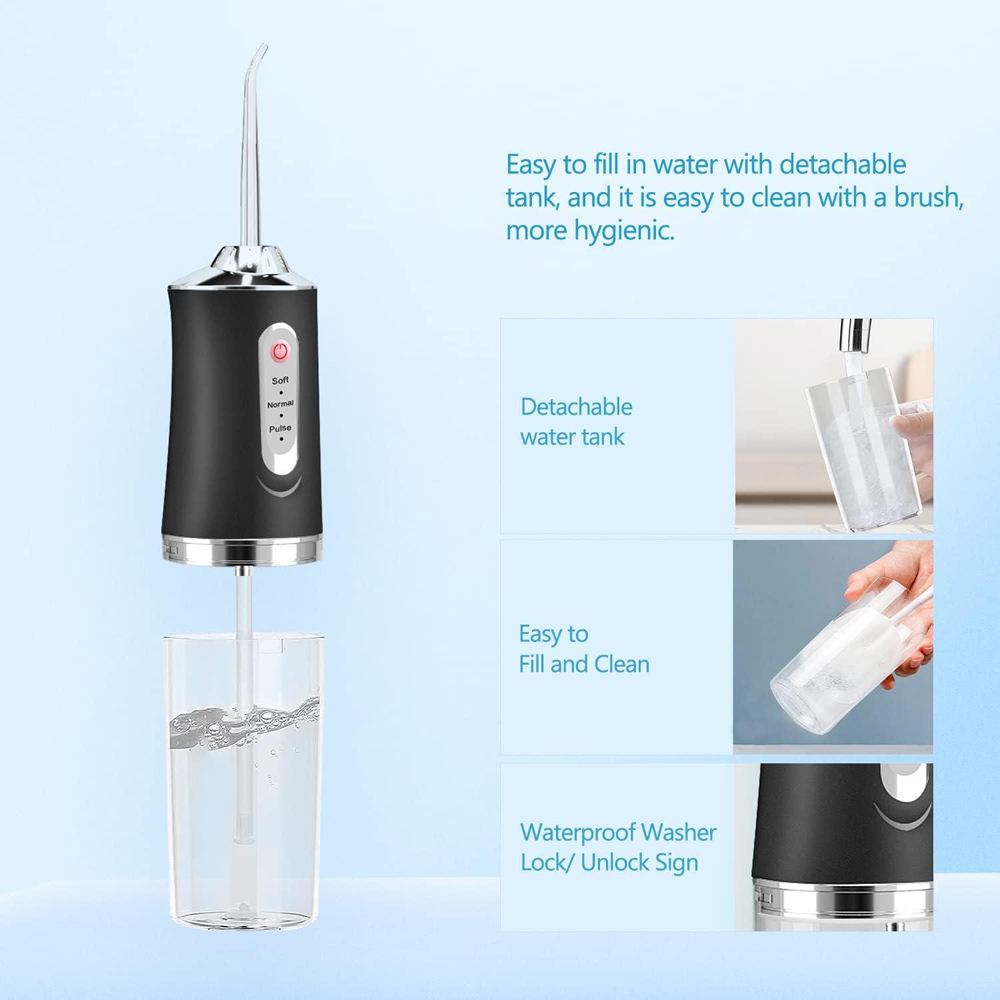 Dyzi Portable Rechargeable Water Flosser with 4 Tips Image 8