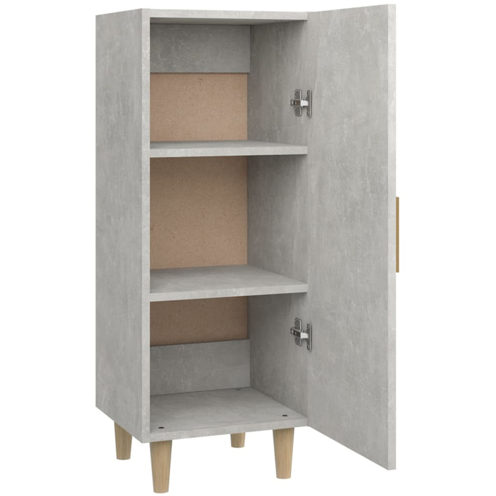 vidaXL Single Door Concrete Grey Wooden Sideboard Image 6