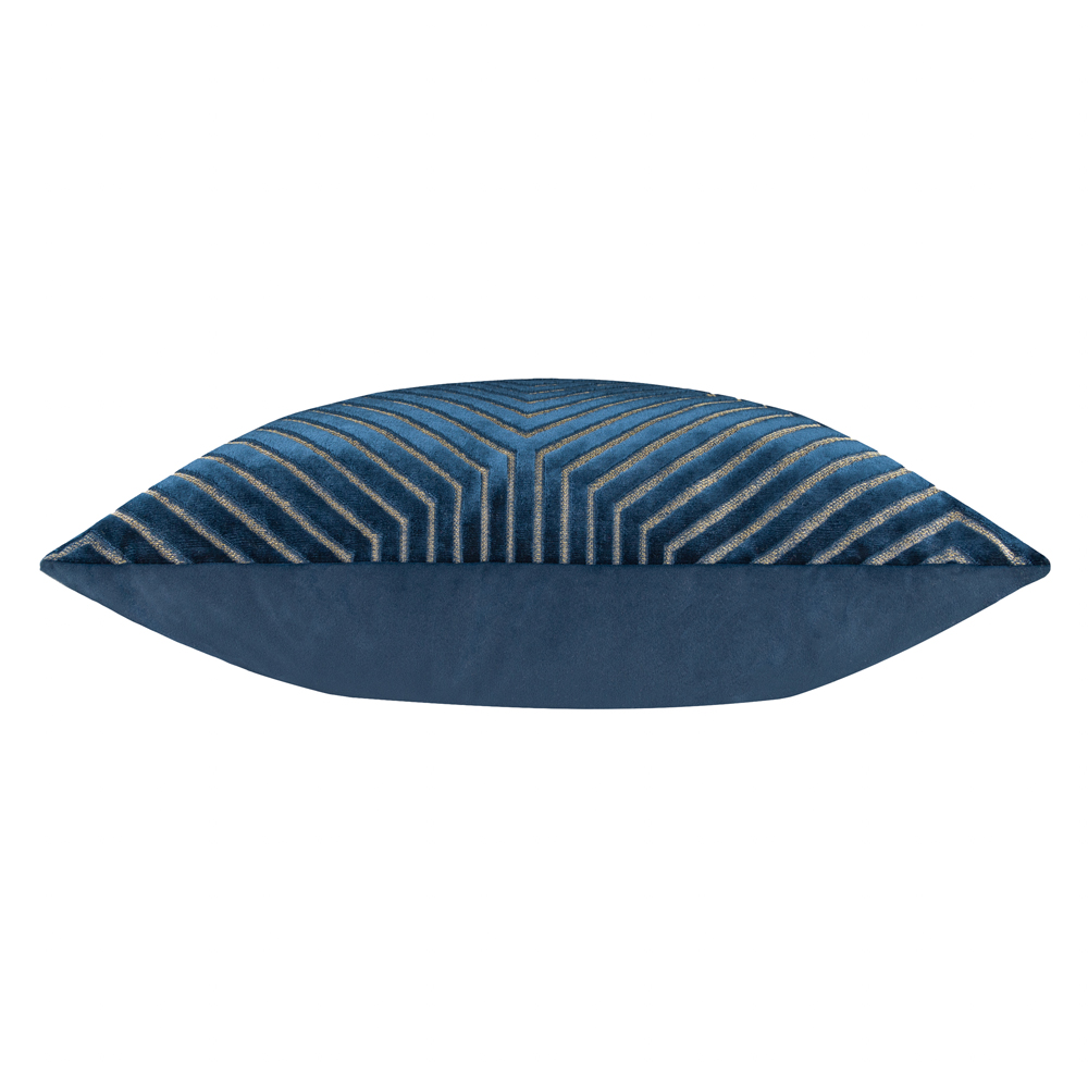 Paoletti Evoke Navy Cut Velvet Cushion 55 x 55cm Image 4