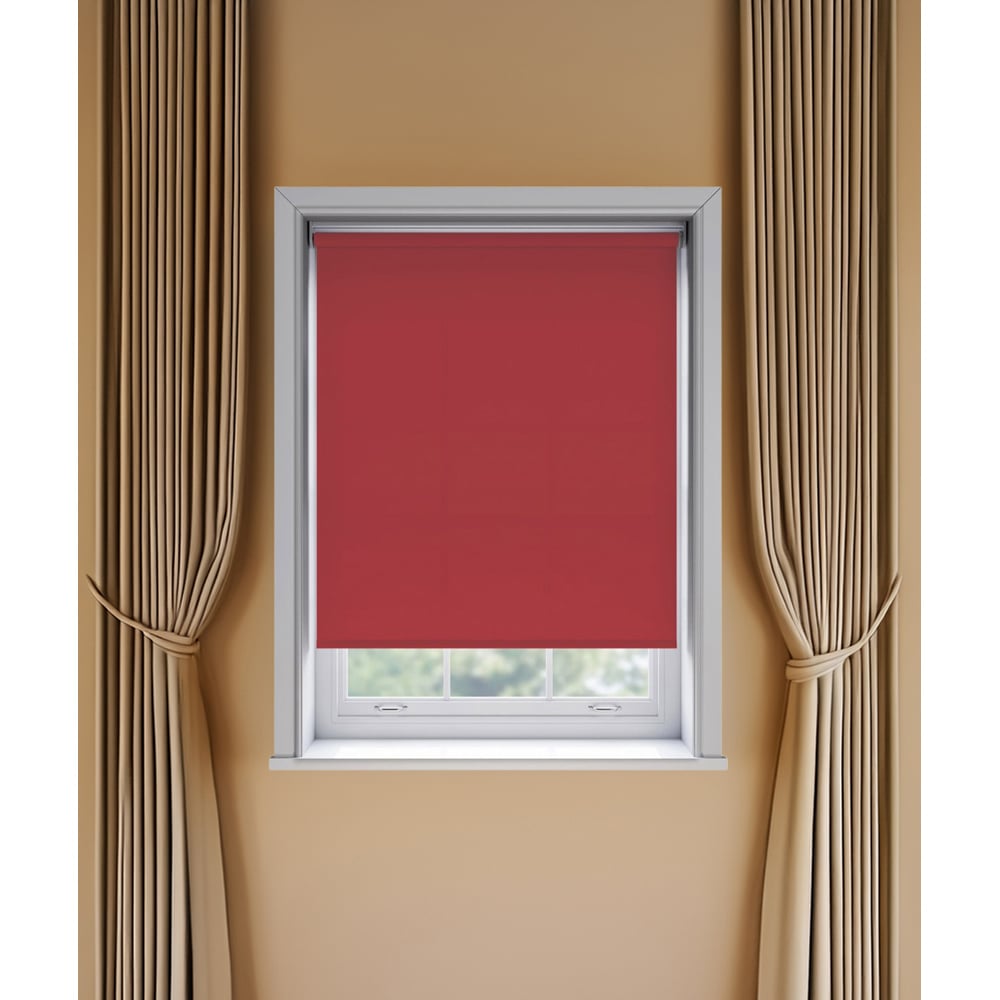 New Edge Blinds Thermal Blackout Roller Blind Red 55cm Image 3