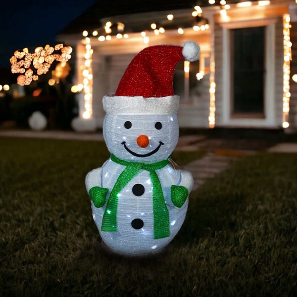 Xmas Haus Collapsible LED Outdoor Snowman Decoration Image 3