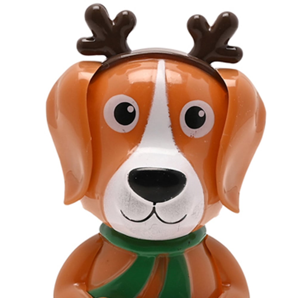 The Seasonal Gift Co. Solar Xmas Dog Bobble Head Image 2