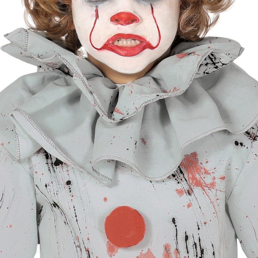 Fiestas Guirca Grey and Red Clown Kids Halloween Costume 10 to 12 Years Image 2